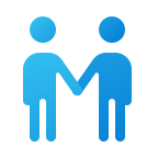 Icon of two people shaking hands